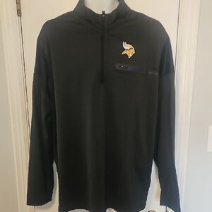 Minnesota Vikikins Black Quarter-Zip Pullover with Logo